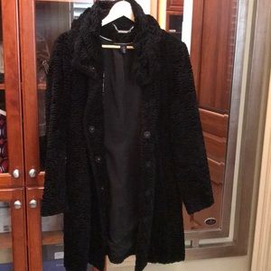 White House Black Market Persian Faux Fur Coat